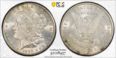 1890-CC $1 MS63+