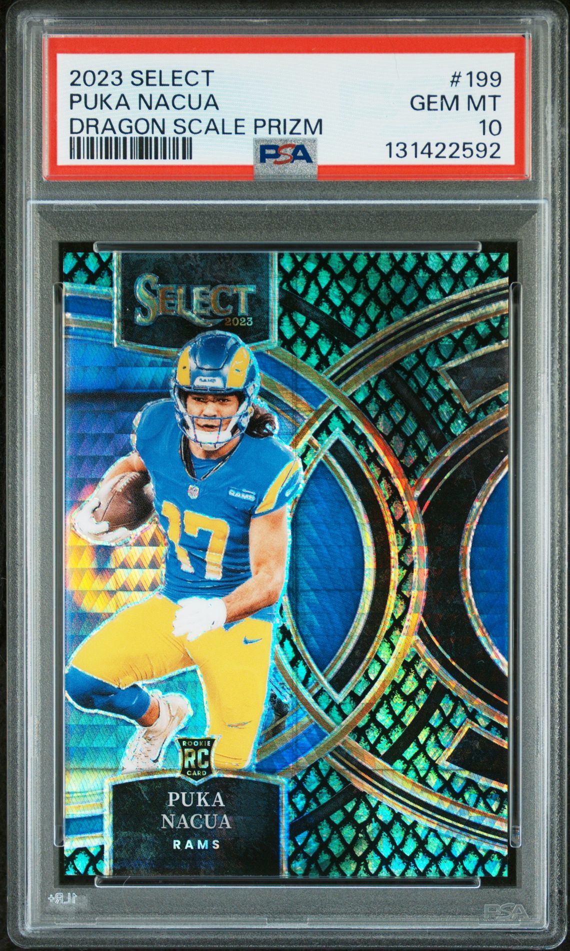 2023 Panini PANINI SELECT DRAGON SCALE PRIZM #199 Puka Nacua front