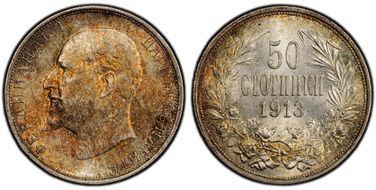 1913 50 St KM-30  Ag MS64