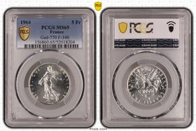 1964 5 Fr Gad-770 F-340 MS65