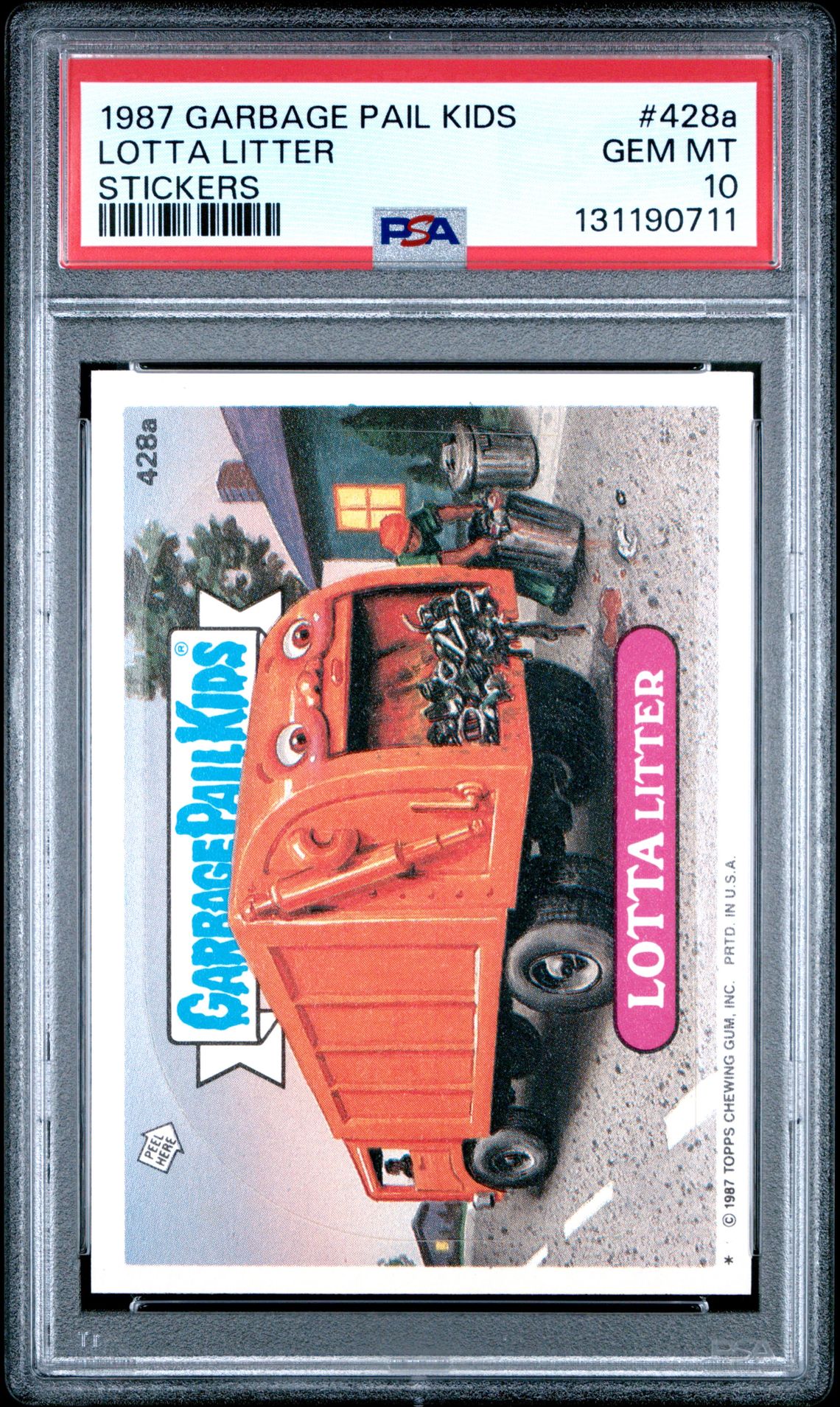 1987 Topps GARBAGE PAIL KIDS STICKERS #428A Lotta Litter front