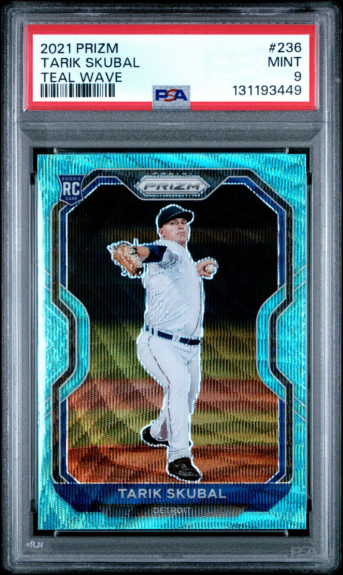 2021 Panini PANINI PRIZM TEAL WAVE #236 Tarik Skubal front