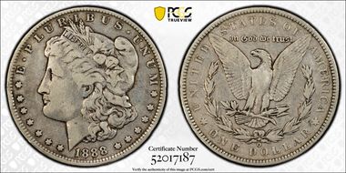 1888-O $1 VAM 4, Hot Lips F12