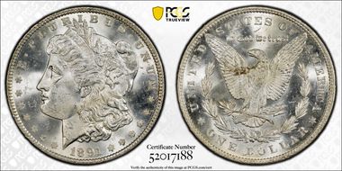 1891 $1 MS62