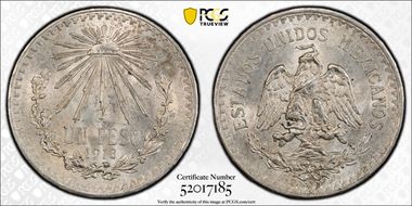 1918/'7'-M Peso KM-454 MS64