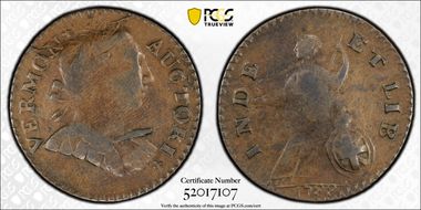 1788 VT 1/2P Bust Right XF40BN