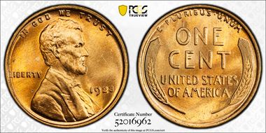 1923 1C MS66+ RD
