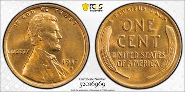 1917-D 1C MS65+ RD