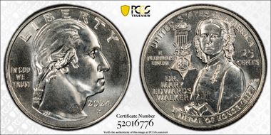 2024-P 25C Dr. Mary Edwards Walker MS67
