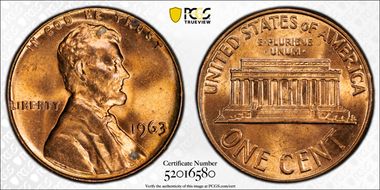 1963 1C MS64RD
