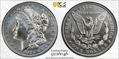 2025 $1 Morgan Dollar MS70