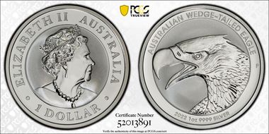 2022-P $1 Wedge-Tailed Eagle MS70