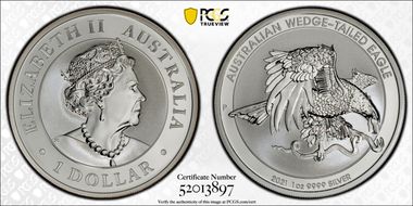 2021-P $1 Wedge-Tailed Eagle MS70