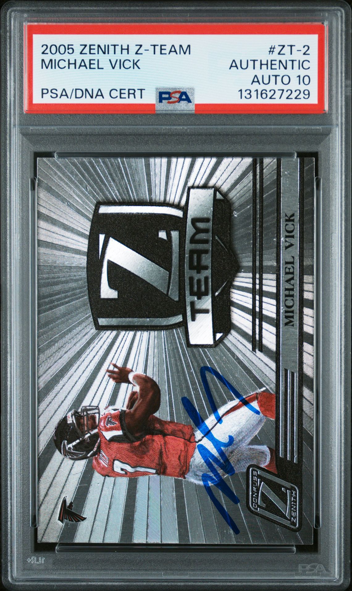 2005 Zenith Z-Team Michael Vick #Zt-2 N0: Authentic front