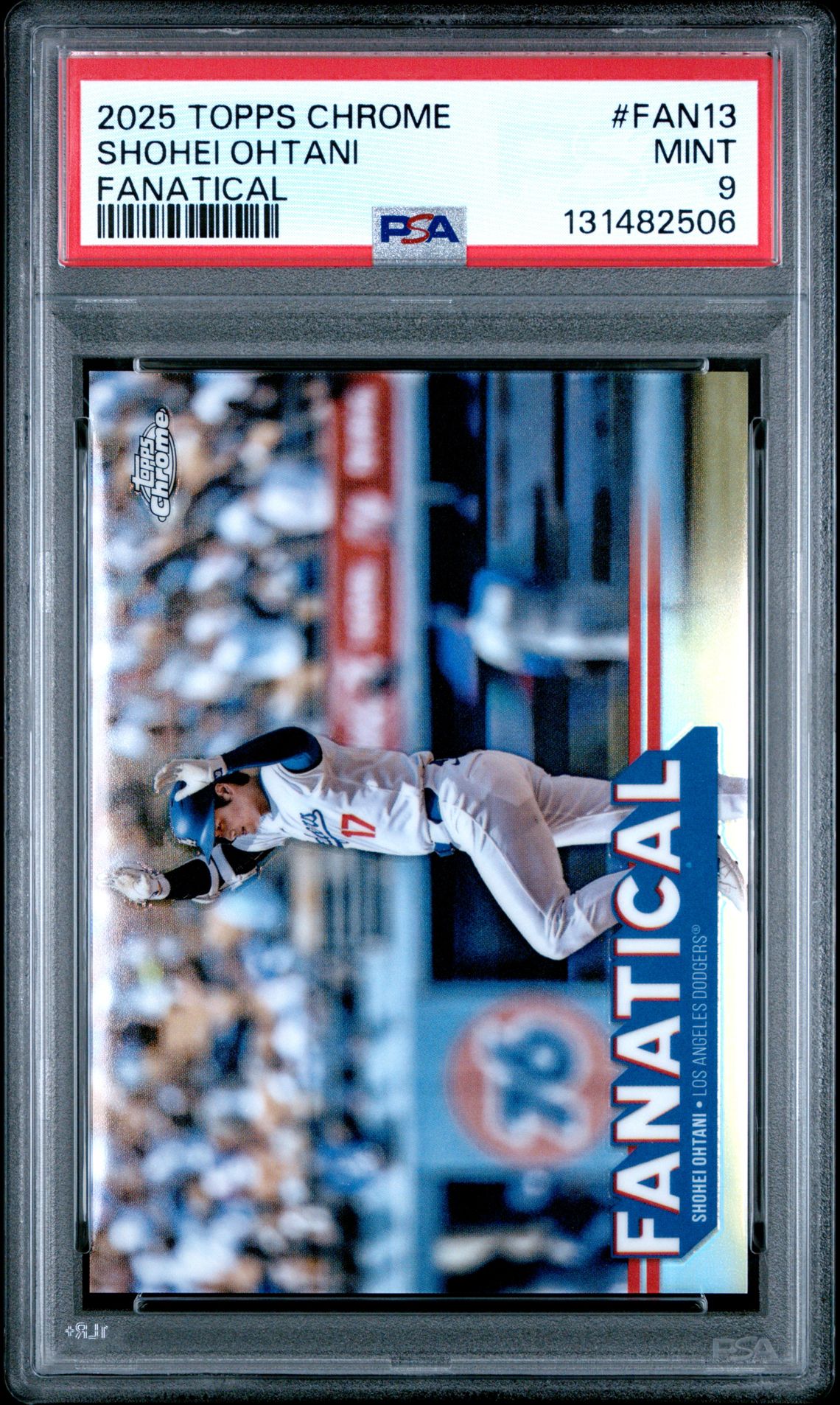 2025 Topps Chrome Fanatical Shohei Ohtani #Fan13 Mint 9 front