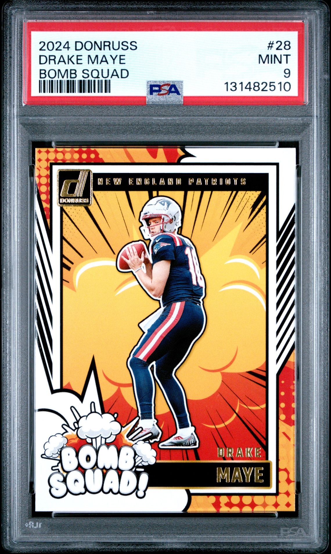 2024 Panini Donruss Bomb Squad Drake Maye #28 Mint 9 front