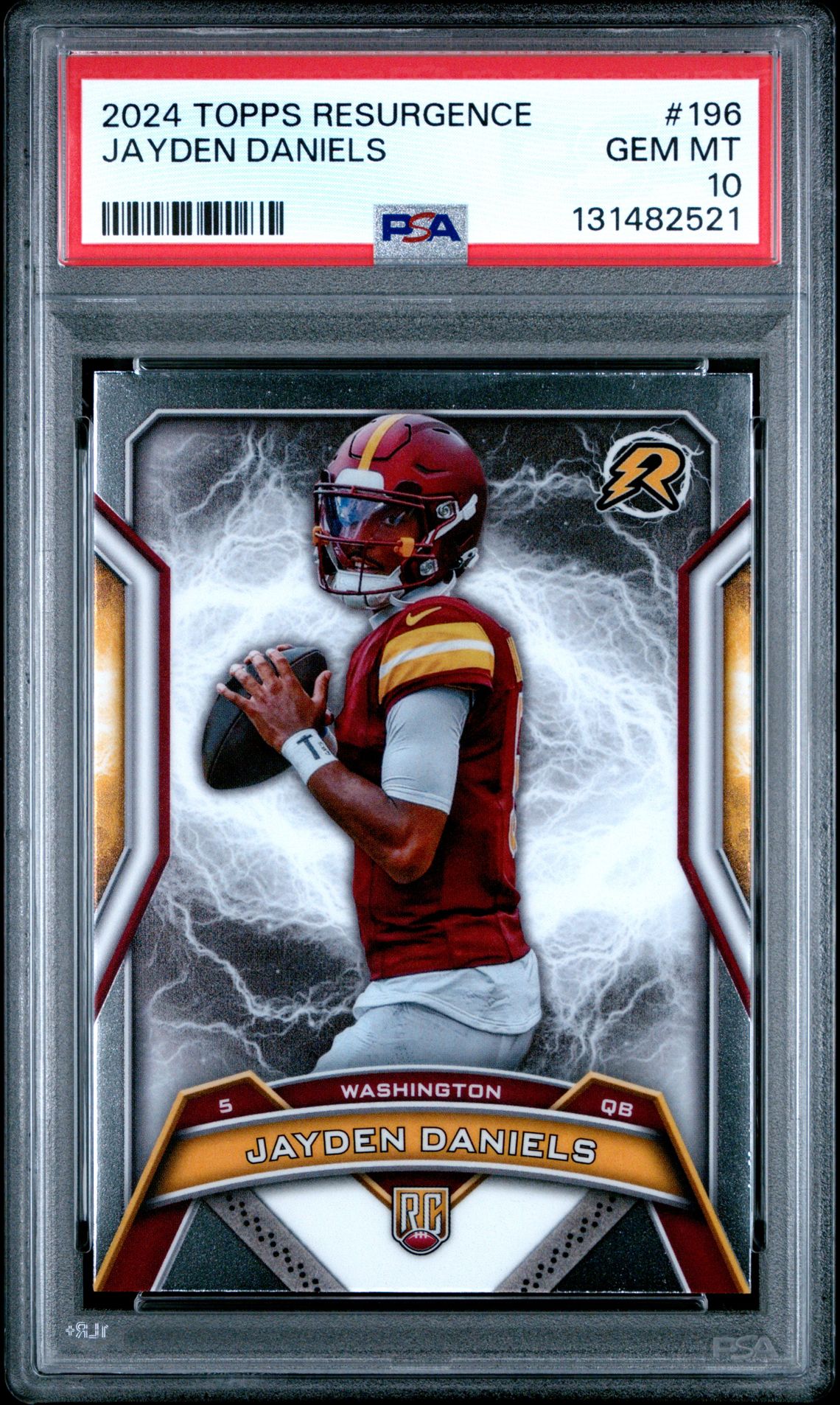 2024 Topps Resurgence Jayden Daniels #196 Gem Mt 10 front