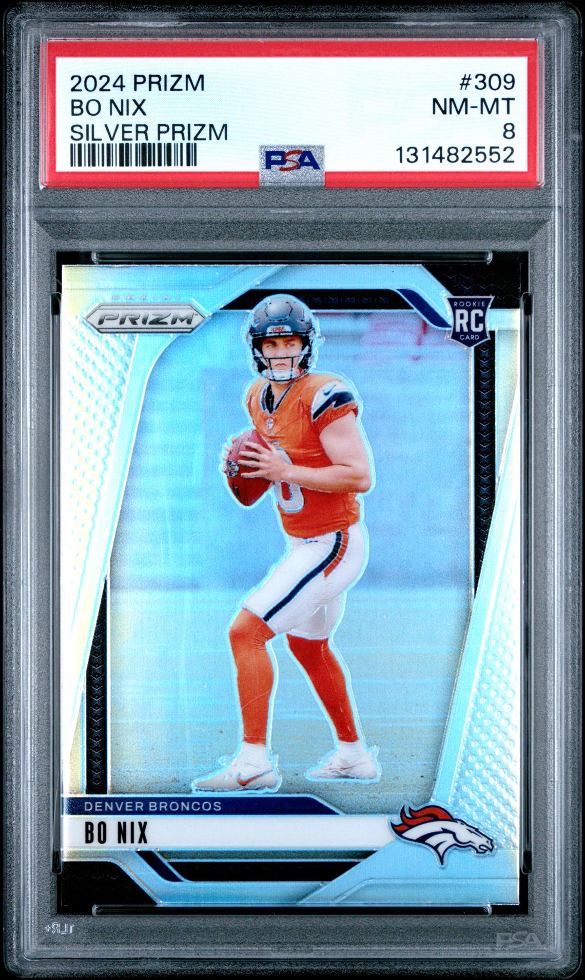 2024 Panini Prizm Bo Nix #309 (Silver Prizm) Nm-Mt 8 front