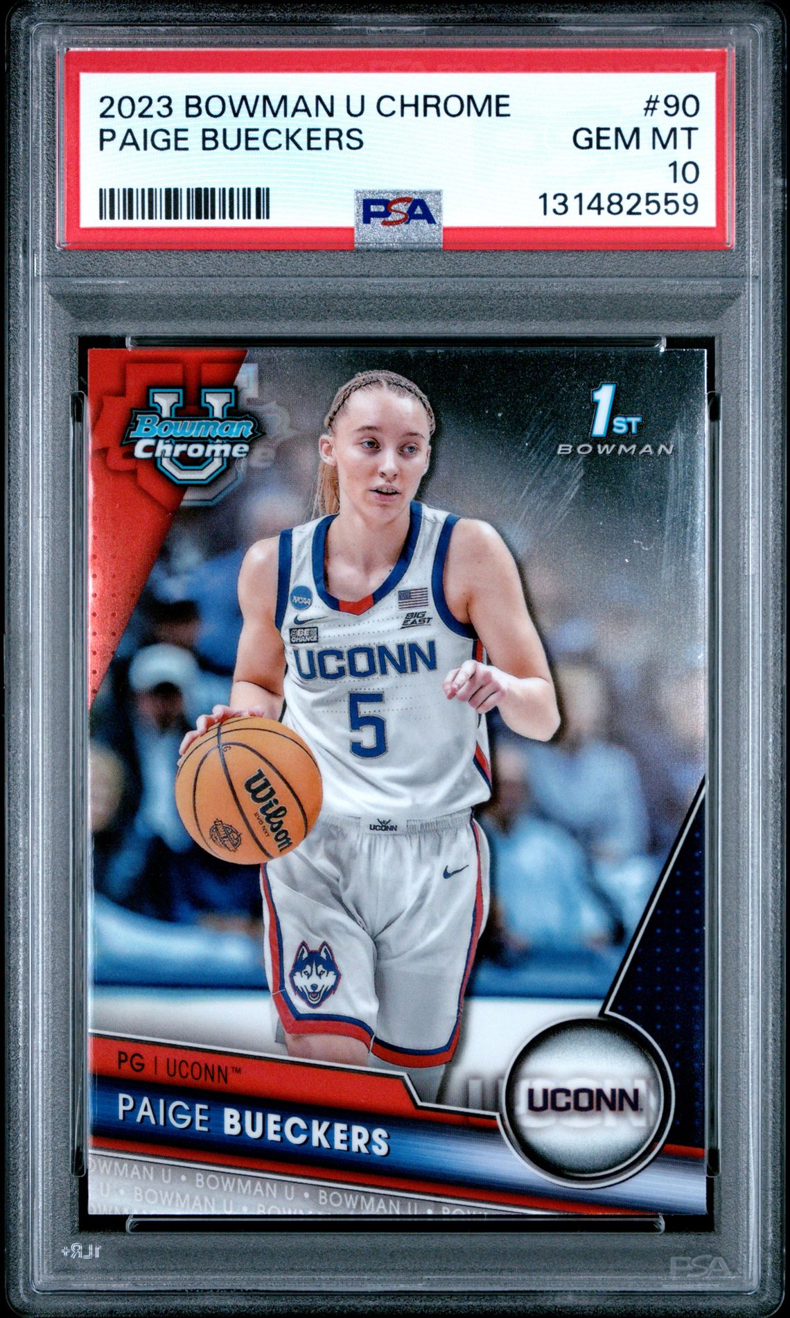 2023 Bowman University Chrome Paige Bueckers #90 Gem Mt 10 front