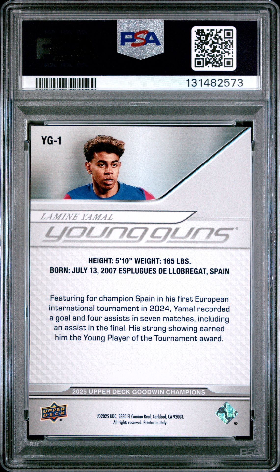 2025 Upper Deck Goodwin Champions Upper Deck Young Guns Lamine Yamal #Yg-1 (Young Guns-Deluxe) Nm-Mt 8 back