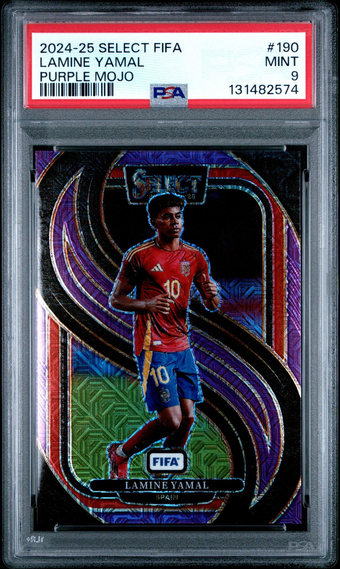 2024-25 Panini Select Fifa Lamine Yamal #190 (Purple Mojo) Mint 9 front