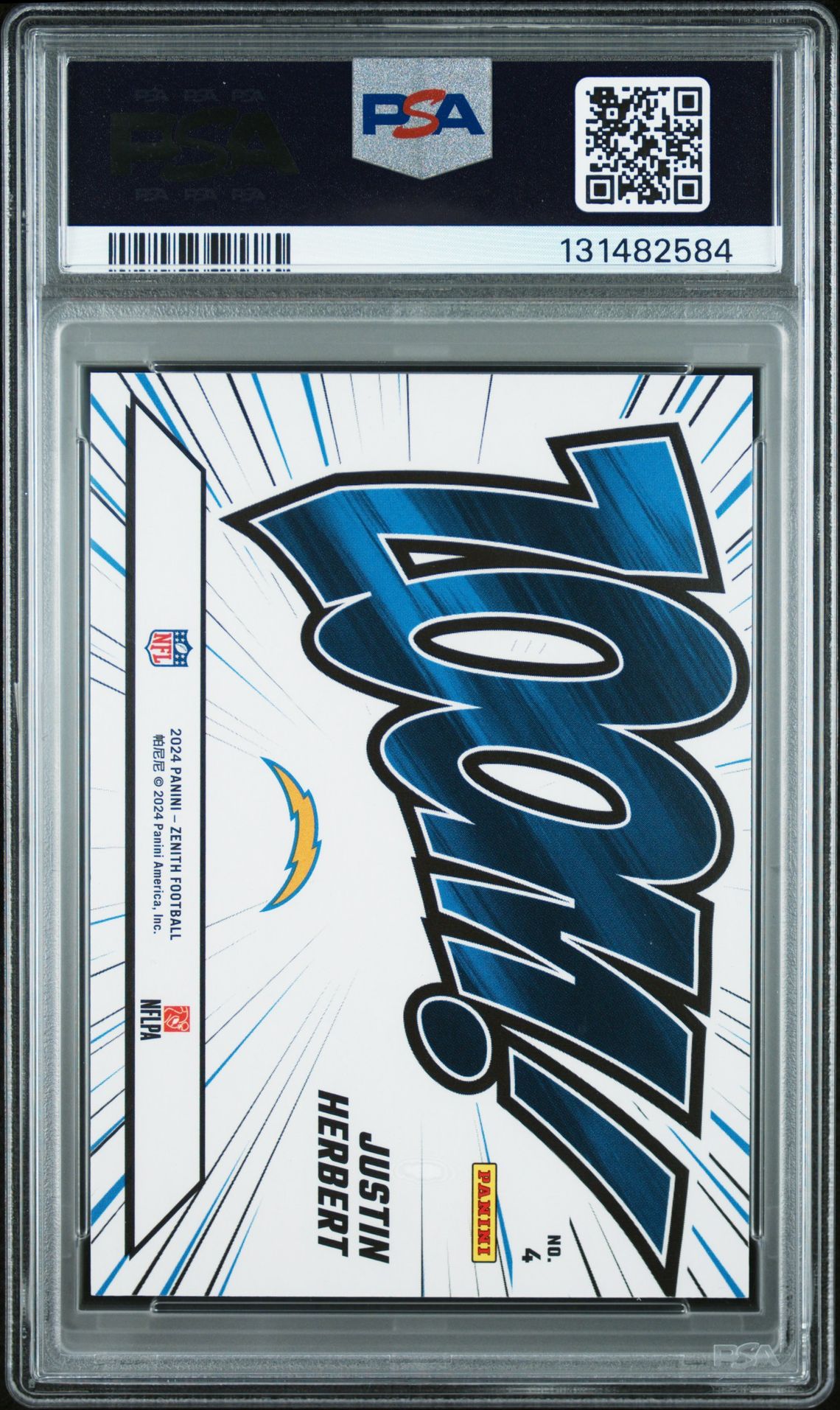 2024 Panini Zenith Zoom Red Justin Herbert #4 (Zoom Red-Spokes) Nm-Mt 8 back