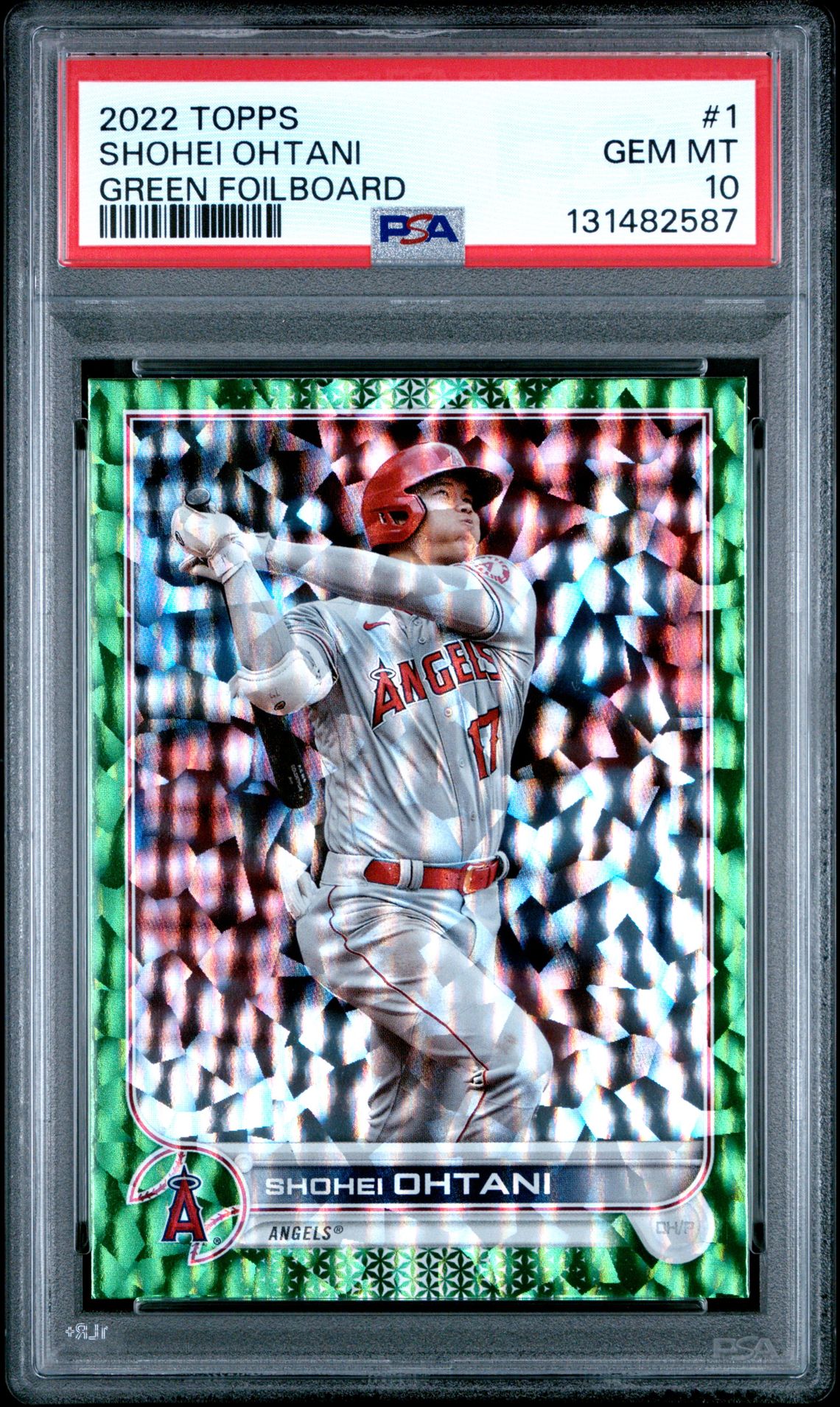 2022 Topps Shohei Ohtani #1 (Green Foilboard) Gem Mt 10 front