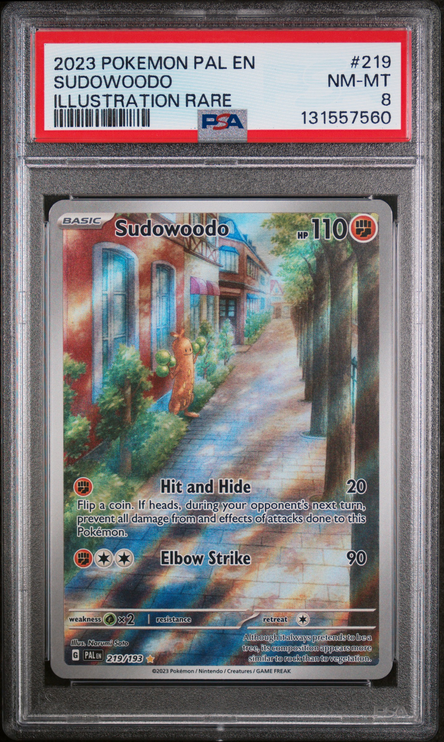 2023 #219 Sudowoodo PSA 8 Pal EN-Paldea Evolved Pokemon