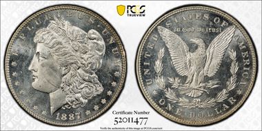 1887 $1 MS64PL
