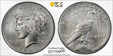 2023 $1 Peace Dollar MS70