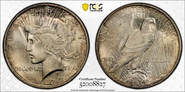 1922 $1 MS66+ 