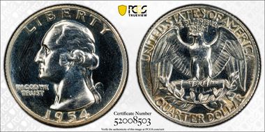 1954 25C PR63