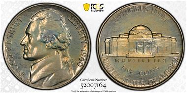 1940 5C Reverse of 1940 PR66