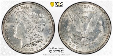1902 $1 MS62