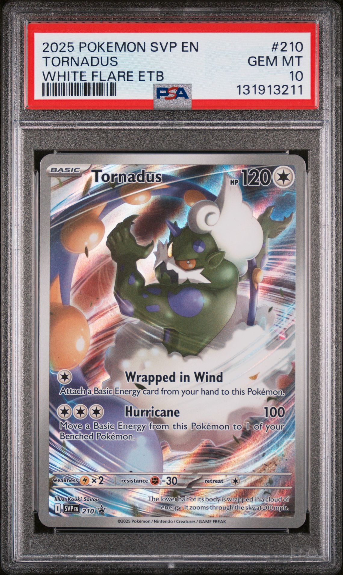 2025 Pokemon POKEMON SVP EN-SV BLACK STAR PROMO Holo #210 Tornadus front