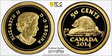 2014 50C Classic Beaver Au PR69DCAM