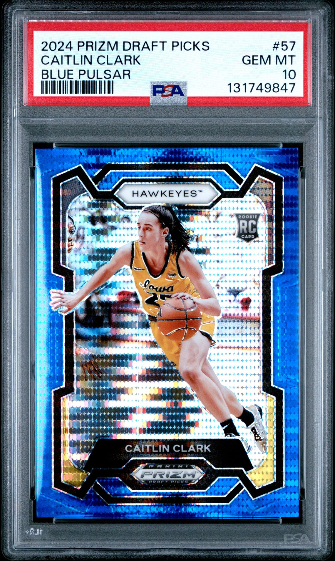 2024 Panini PANINI PRIZM DRAFT PICKS Blue #57 Caitlin Clark front
