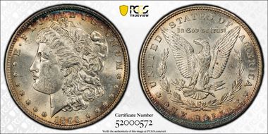 1896 $1 VAM 4, Doubled Stars MS62