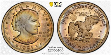 1981-S SBA$1 Type 1 PR68DCAM