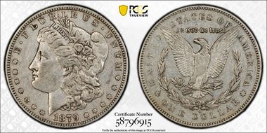 1879-S $1 VAM 50, Rev. of 1878 XF40