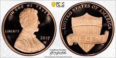 2019-W 1C Shield PR69DCAM