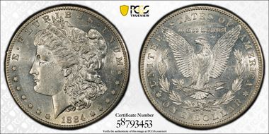 1884-S $1 AU55