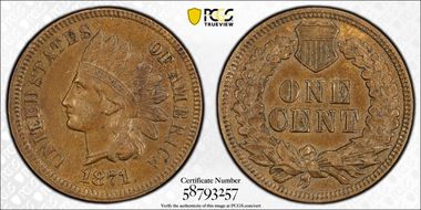 1871 1C AU58BN