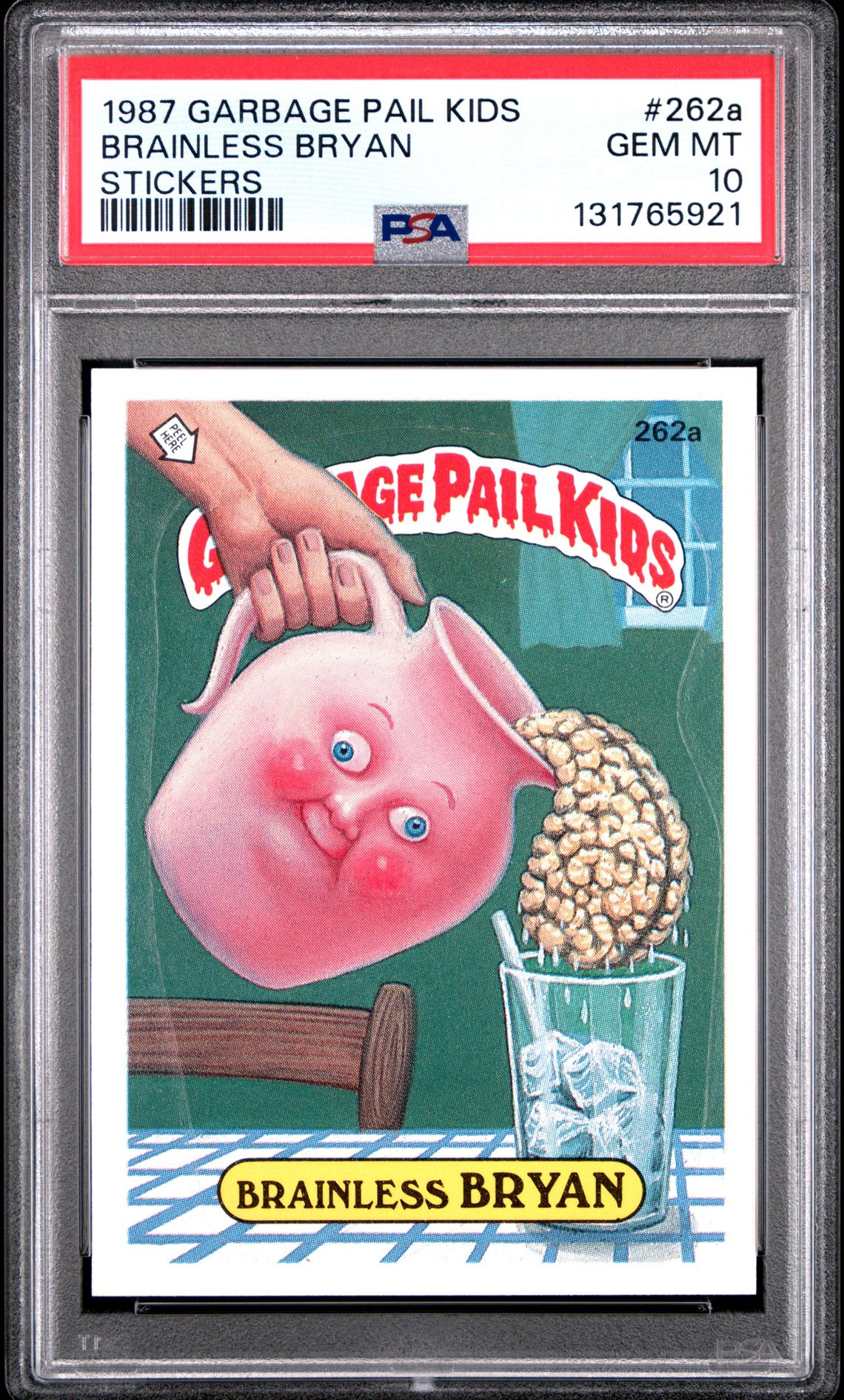 1987 Topps Garbage Pail Kids #262A Brainless Bryan front