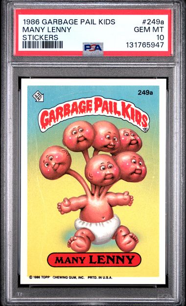 1986 Topps GARBAGE PAIL KIDS STICKERS STICKERS #249A Many Lenny front