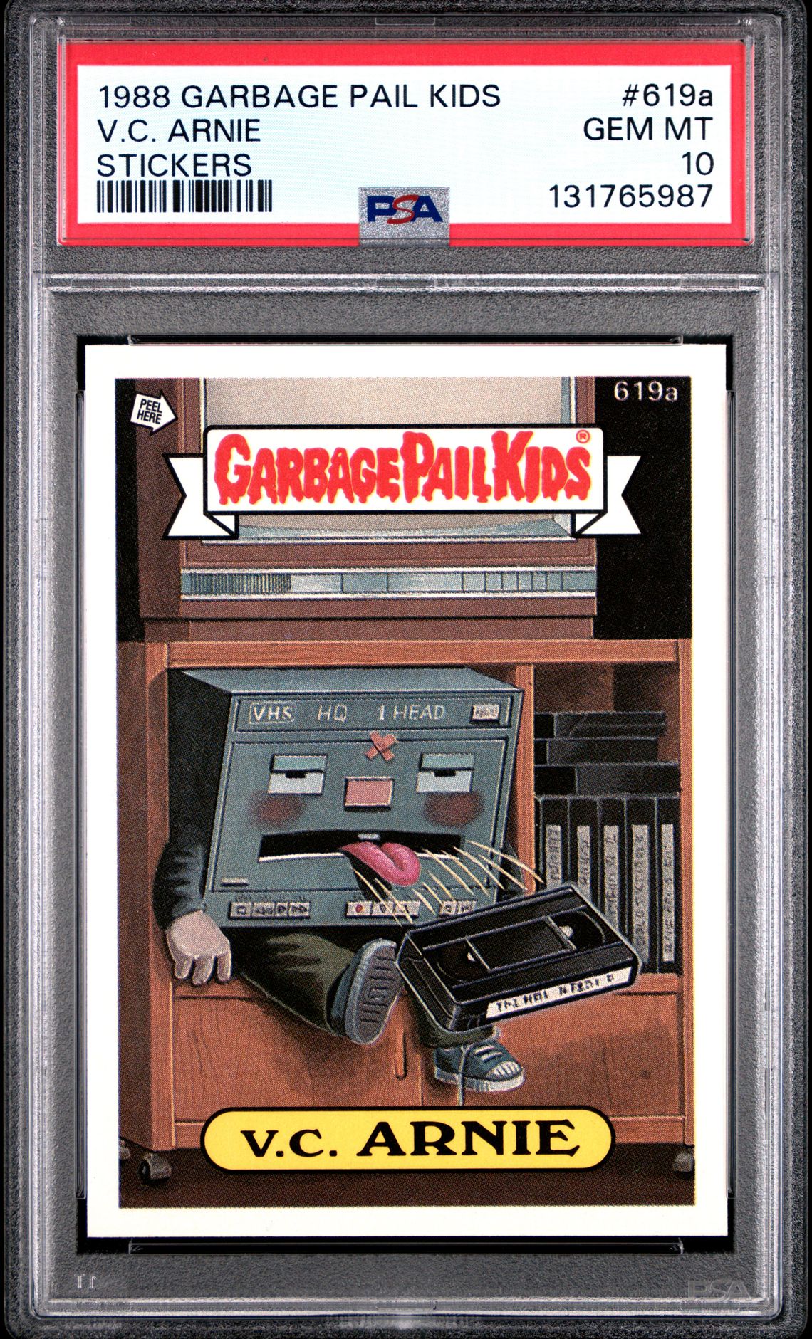 1988 Topps GARBAGE PAIL KIDS STICKERS #619A V.C. Arnie front