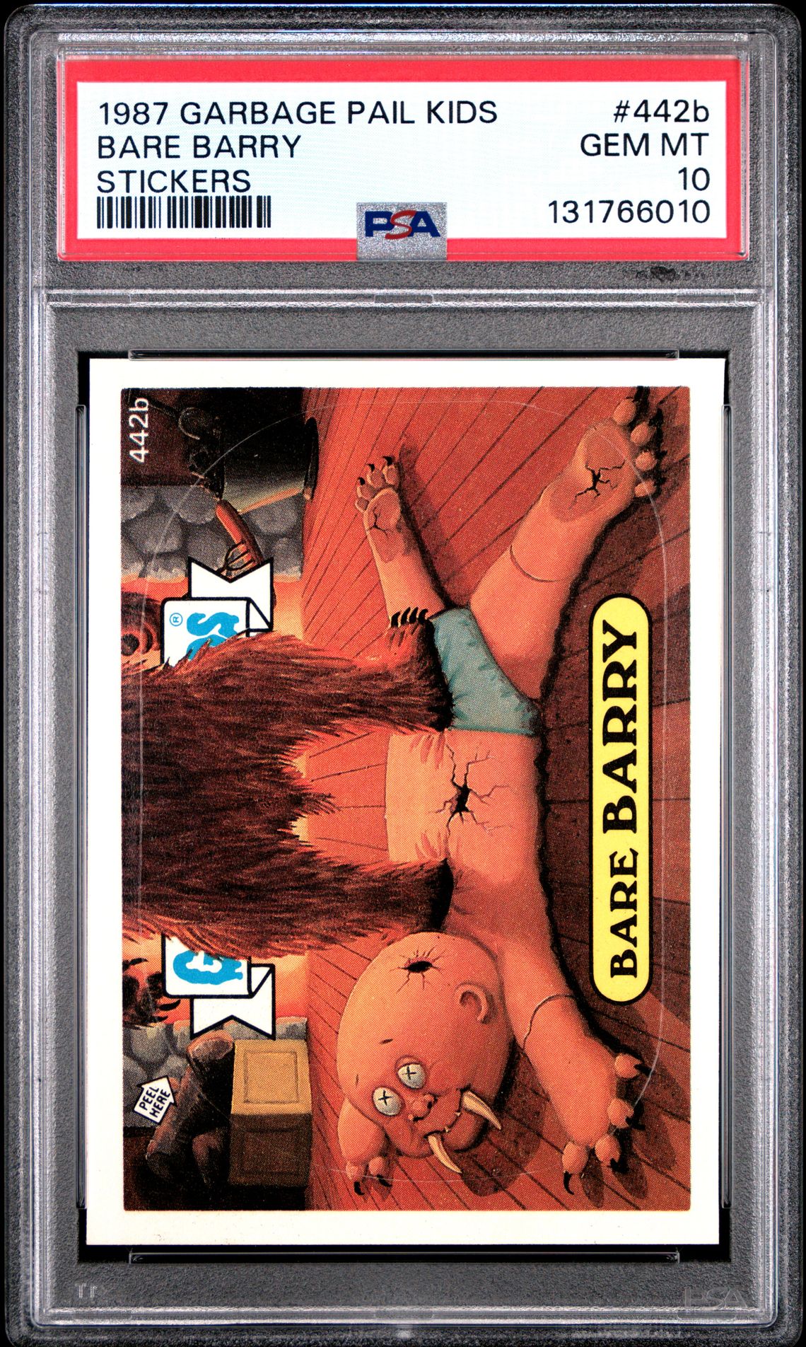 1987 Topps GARBAGE PAIL KIDS STICKERS #442B Bare Barry front