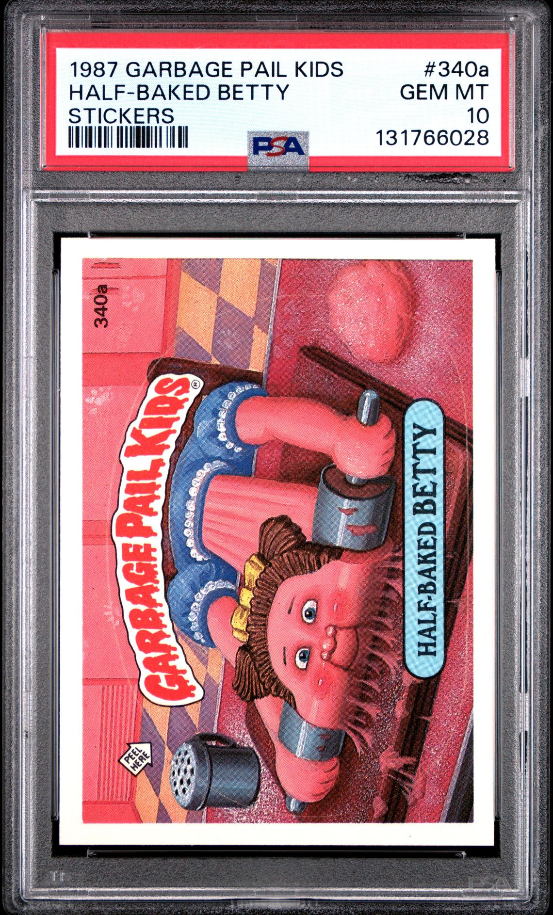 1987 Topps Garbage Pail Kids #340A Half-Baked Betty front