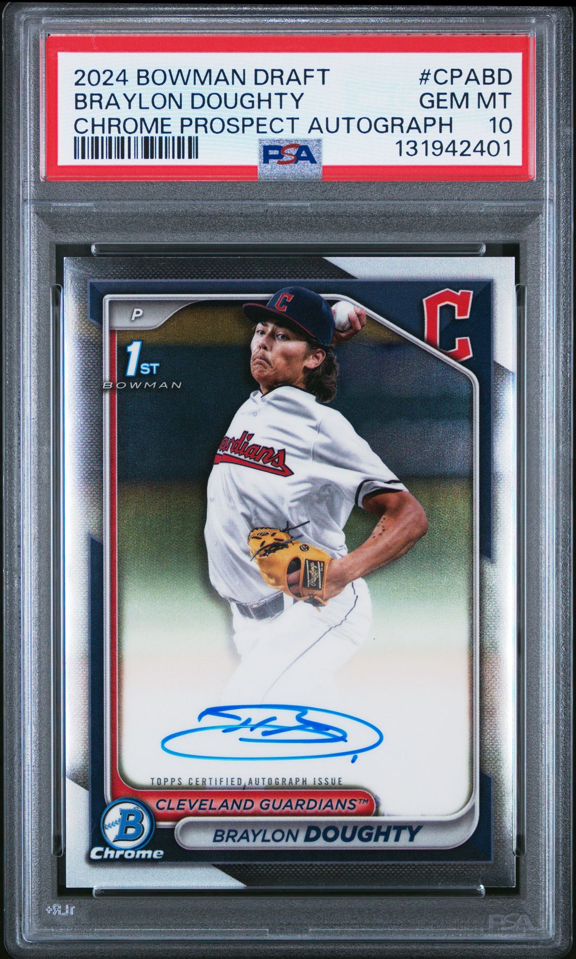2024 Bowman BOWMAN DRAFT CHROME PROSPECT AUTOGRAPHS #CPABD Braylon Doughty front