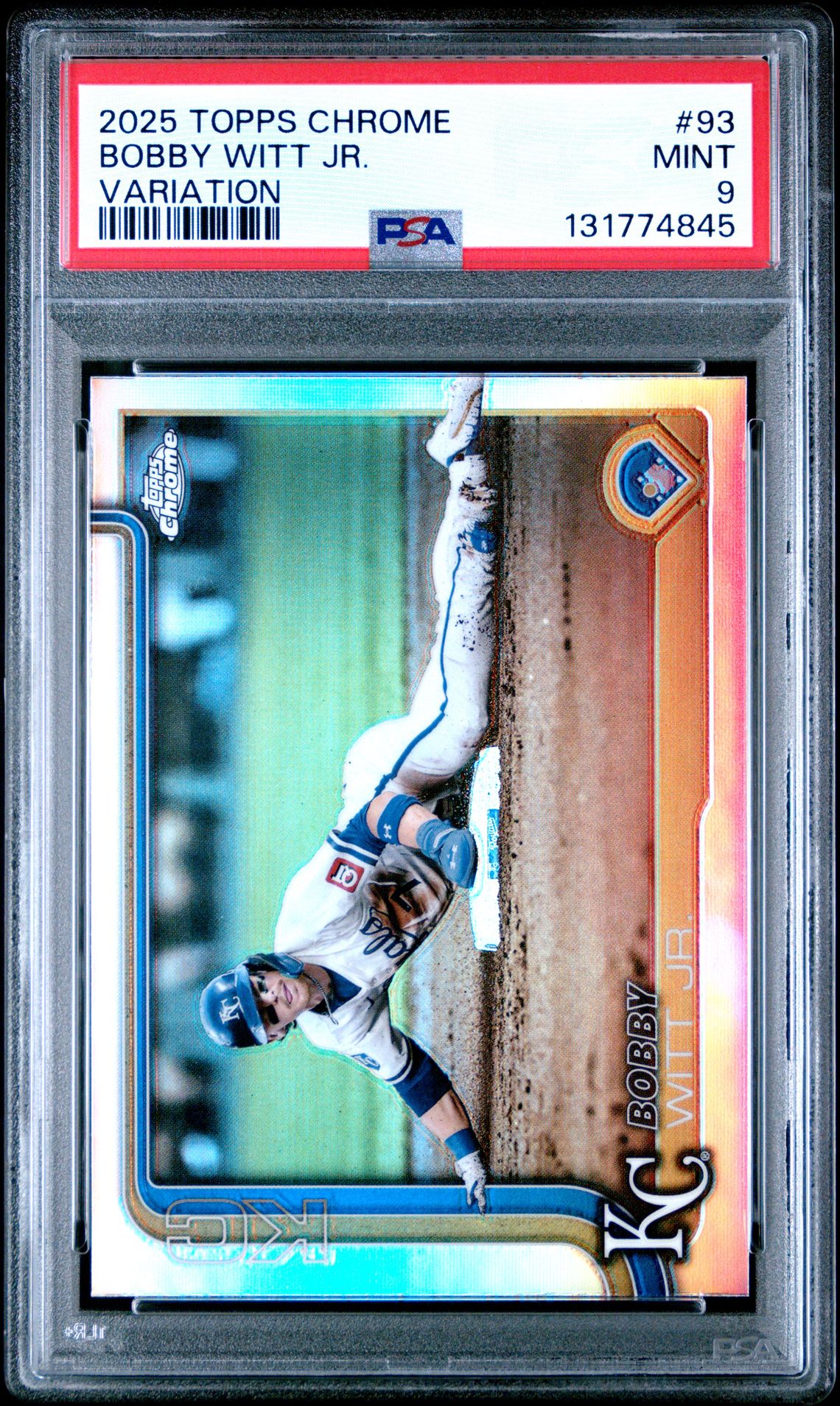 2025 Topps Chrome Bobby Witt Jr. #93 (Variation) Mint 9 front